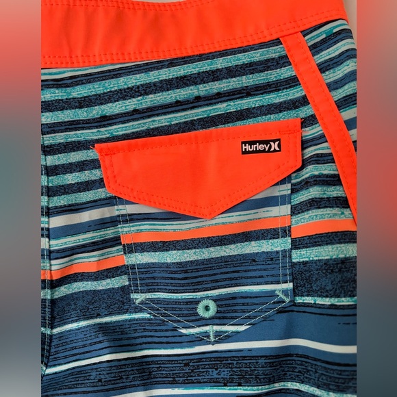 Hurley Boys 6 Blue Swim Trunks Board Shorts - Picture 6 of 9